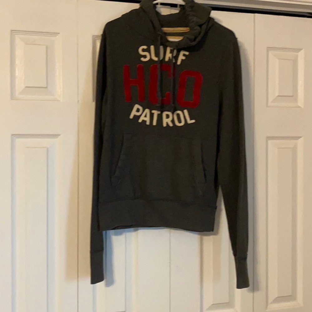 Hollister Men’s Sweatshirt/Hoodie - Size Medium - Charcoal Grey